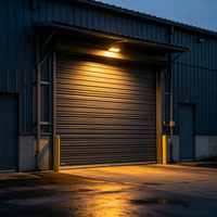 Porte à enroulement électrique automatique pour bâtiment industriel, cadre en alliage d'aluminium soudé renforcé ignifuge, garantie de 2 ans
