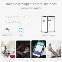 Sakelar Lampu Dinding Pintar WiFi 1 Arah Terpanas, Aplikasi Smart Life, Warna Hitam Amerika, 1 Grup 10A, Bahan PC, Sakelar Pintar