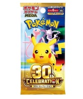 Carte à collectionner personnalisée Pokémon édition japonaise 30e anniversaire, pack booster Pikachu, jeu de cartes M6a, coffret cadeau pour collectionneurs, Eevee