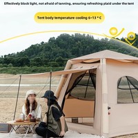 Tente Gonflable de Camping en Plein Air, Épaissie en Tissu Oxford, Portable, Automatique et Imperméable, Vente Directe d'Usine en Gros