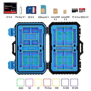 PULUZ CF-funda para tarjeta SIM TF, caja de almacenamiento de 27 ranuras, resistente al agua, antigolpes, para tableta, ordenador, smartphone, PU5002 - Product Image 1