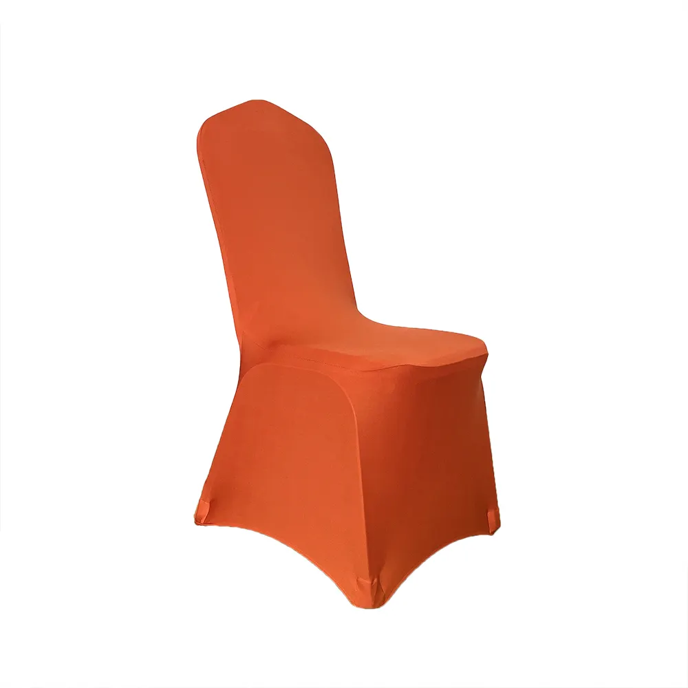 Burnt Orange Spandex Stretch Wedding Chair Covers