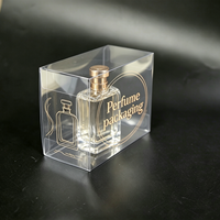 Boîte d'emballage pliable en PET transparent personnalisée et recyclable pour les produits de parfumerie et de cosmétiques