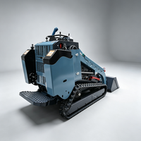 Chargeuse compacte équipée d'un système hydraulique à triple cylindre et double flux pour les travaux d'aménagement paysager, le déneigement et le chargement