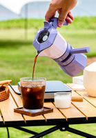 Ensemble de cafetières Moka de style italien Maison & Jardin Cuisine & Tabletop Céramique Verre Métal Cafetière & Théière