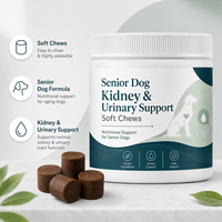 Jinmao Suplemen Vitamin Kunyah Lembut Minyak Ikan EPA/DHA Tinggi Bebas Biji-bijian untuk Dukungan Ginjal Anjing Senior 4g/Per Buah
