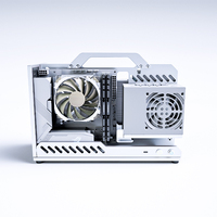 Socooler E-Sports Hotel, gabinete para juegos de PC, Mini Torre ITX, estante de aluminio RTX 3070 GPU, Panel lateral, ventana, aire, refrigeración por agua