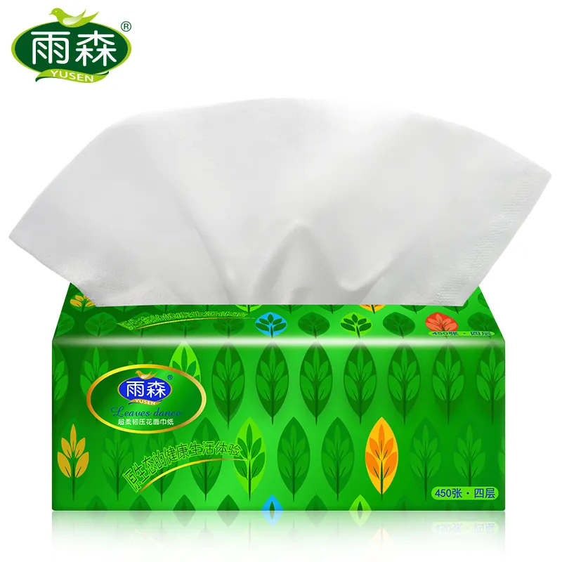 Disposable Virgin Wood Soft Facial Tissue 1/2/3/4 ply Non Fragrance Embossed Interfold Tissue