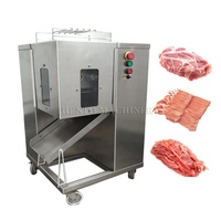 Machine à déchiqueter la viande électrique / Machine à trancher la viande de bœuf / Machine à trancher automatique la viande fraîche Tranches de viande fraîche de bœuf de porc