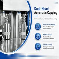 Machine de remplissage et de bouchage automatique rotative de haute qualité pour sachets souples de lessive et adoucissant textile