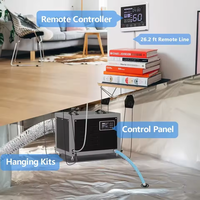 Déshumidificateur de plafond intelligent portable électrique ORVIS, nouvelle génération, dégivrage automatique, télécommande tactile LCD, 550 m³/h