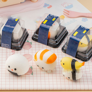BSCI Factory Direct Custom Logo Pu Squeeze Japan Squishy Tiny Small Sushi Soft Toys Plush Toy - Product Image 3