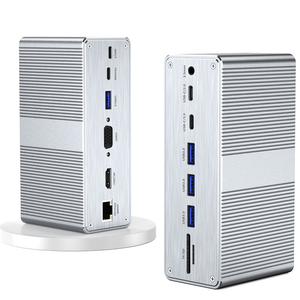 Station d'accueil Type C 13 en 1, adaptateur multiport, 4K HDTV VGA, charge rapide PD, <span class=keywords><strong>Ethernet</strong></span>, audio, lecteur de carte SD TF pour ordinateur portable Mac - Product Image 1