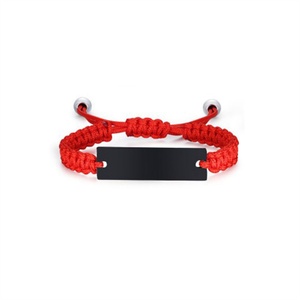 Fashion square bar Charm Bracelet Custom <b>Engraved</b> Blank Bend Brand Braid Bracelet - Product Image 6