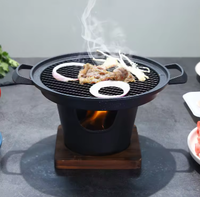 Barbecue pliant japonais en aluminium de style mini avec contrôle de sécurité de la flamme pour la cuisson de kebabs à la maison, en extérieur et en camping