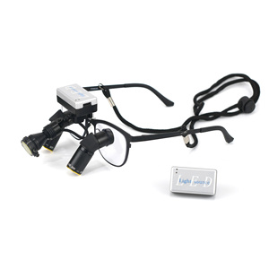 Lupas Dentales Ergonómicas 4x 5x 6x 8x, Lupas Binoculares de Aumento con Luz LED Inalámbrica de 5w, Lupas TTL con Inserto para Prescripción Dental - Product Image 3