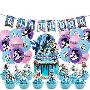 Joyeux anniversaire Cos jeu SHEN XIAO Wanderer enfants jouets Anime ballons fête décoration dessin animé cadeau gâteau drapeaux - Product Image 1