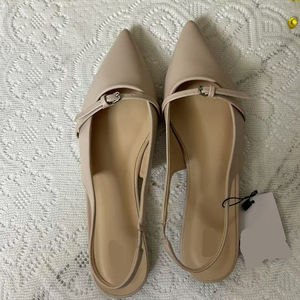 Yxfashionable Giày nữ mũi nhọn Mới Dép đi trong nhà nửa nhẹ thoải mái thường ngày Retro Xăng đan nữ đế bằng - Product Image 5