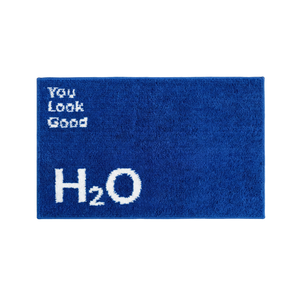 Tapis <span class=keywords><strong>de</strong></span> <span class=keywords><strong>bain</strong></span> <span class=keywords><strong>de</strong></span> luxe antidérapant à boucles H2O Design, absorbant et à séchage rapide, pour hôtel et maison, avec citation amusante - Product Image 1