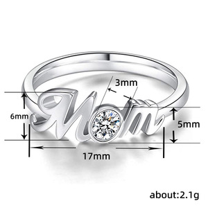 Anello decorativo alla moda in stile genitore-figlio, ornamento raffinato adatto come regalo di festa per le donne - Product Image 3