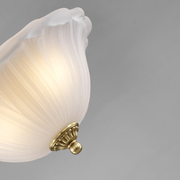 Luz de techo de vidrio esmerilado de cobre moderno Simple VH para dormitorio nórdico hogar Hotel pasillo iluminación decorativa colgante