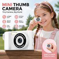 Mini appareil photo numérique pour enfants, taille pouce, appareil photo vidéo HD portable, appareil photo de poche, cadeau pour garçons et filles