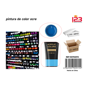 75ml Set di vernice acrilica lago pigmento blu per la pittura di arte su vetro tela di plastica di più per gli artisti