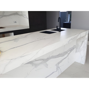 Artificiale lastra di pietra forma di l isola prefarbricated quarzo controsoffitto della cucina - Product Image 2