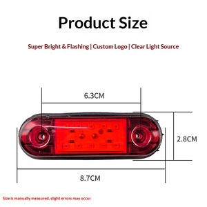 Nouvelles <span class=keywords><strong>feux</strong></span> <span class=keywords><strong>de</strong></span> <span class=keywords><strong>gabarit</strong></span> latéraux LED ovales mini compacts 12V-24V étanches IP68 pour camions, remorques, fourgons et poids lourds - Vente en gros - Product Image 2