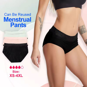 Oem Jeune Fille Flux Lourd Sous-Vêtements Menstruels Culotte pour la Période 4 Couches <span class=keywords><strong>Anti</strong></span> <span class=keywords><strong>Fuite</strong></span> Mid Rise Lady 24h Protect Super Culotte de Période - Product Image 1