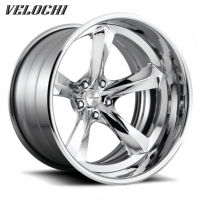 Ruedas VLC para Auto, Llanta de Aleación Profunda 5X130 5x120 6x139.7 para Jeep Truck C10, 17-24 Pulgadas, Cóncavas, Forjadas, Pulidas, Cromadas