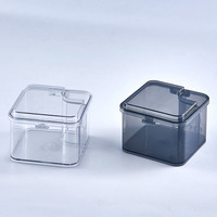 Boîte alimentaire transparente en PET pour viande séchée de porc, pot scellé pour pruneaux, mangue séchée, kumquat, fruits confits, boîte carrée N-07