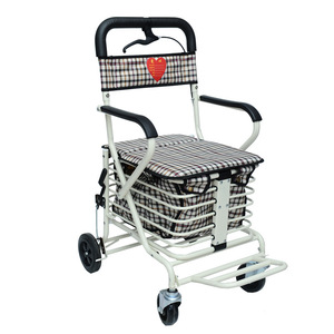 Carrito de compras Love Senior con asiento y cesta de almacenamiento para personas mayores, ayuda para caminar - Product Image 1