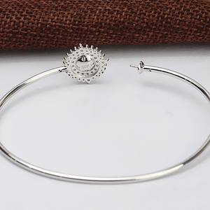 Pulsera de Plata S925 para Mujer con Múltiples Cuentas, Bandeja Vacía para 7-8 Perlas, Pulsera de Anillo Hecha a Mano con Accesorios de Joyería DIY - Product Image 4