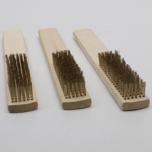 แปรงลวดเหล็ก 80 มม. X 25 มม. ความยาวลวด 14 มม. ด้ามไม้ แปรงขจัดสนิม สำหรับทำความสะอาดฮาร์ดแวร์ - Product Image 2