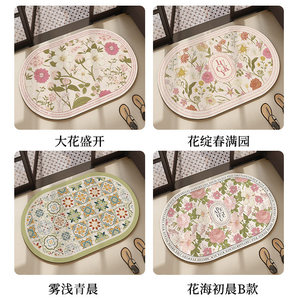Tapis <span class=keywords><strong>de</strong></span> sol absorbant l'eau à séchage rapide et antidérapant, style américain, en caoutchouc, pour porte d'armoire <span class=keywords><strong>de</strong></span> salle <span class=keywords><strong>de</strong></span> bain, toilettes, salle <span class=keywords><strong>de</strong></span> maquillage, entrée, plantes - Product Image 5
