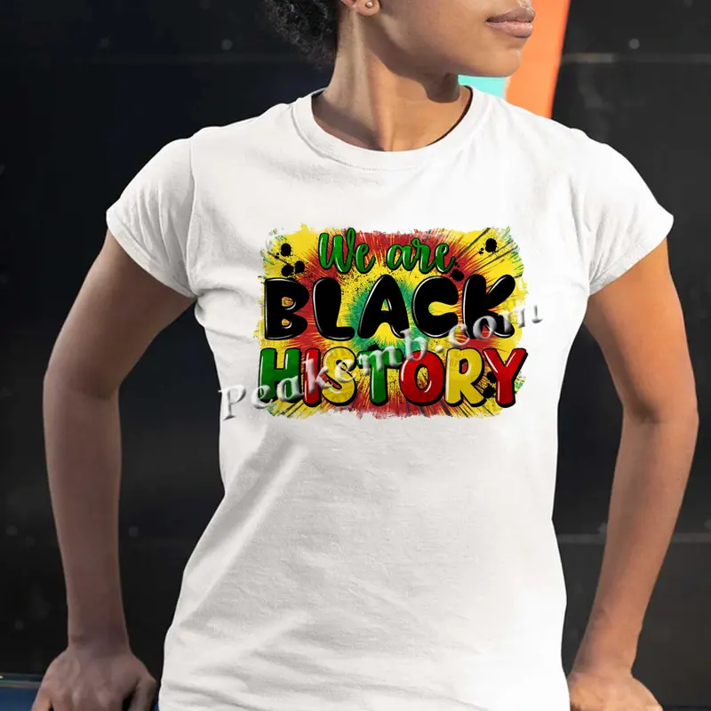 Storia nera juneenth calore stampa trasferimento ferro sulla celebrazione della libertà per la stampa di t-shirt personalizzate