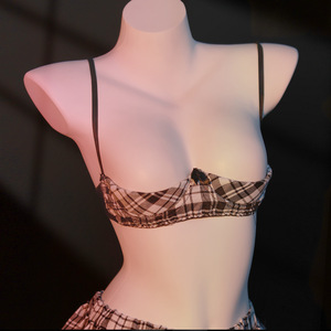Lemon Story Lingerie <b>Set</b> Bra And Briefs Two Piece <b>Sexy</b> Plaid Uniform Women's Underwear 9032 - Product Image 1