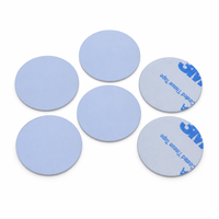 بطاقة RFID NFC صغيرة مستديرة 25 مم ذاتية اللصق، شريحة PVC ISO 14443A بتردد 13.56 ميجاهرتز، بطاقة أعمال لأنظمة الوصول في الفنادق، مقاومة للماء