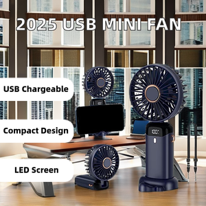 2025 New <b>USB</b> Handheld <b>Fan</b> <b>Mini</b> Portable Charging Foldable Plastic for Office & Student Car Outdoor Use Gift Five Speed Handheld - Product Image 4