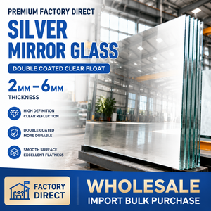 Plaque de verre miroir flotté transparent double couche de qualité supérieure, directement de l'usine, de 2 mm à 6 mm, pour l'importation en gros et les achats en vrac - Product Image 1