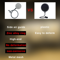 Filtre anti-pop pour microphone acoustique haut de gamme GAZ-B7 avec conception métallique à double couche pour diffusion en direct et enregistrement en studio