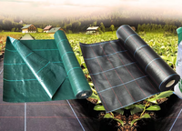 Rouleau de tissu PP respirant hydratant noir vert paysage barrière contre les mauvaises herbes tapis en tissu coupe personnalisée couverture du sol aménagement paysager