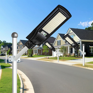 IP65 Rating All-in-One Solar Street Light Human Sensor ABS Material 6000K Daylight LED Remote Control Lithium Ion <strong>Battery</strong> <strong>1</strong>-Year - Product Image 1