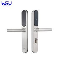 Puerta de madera de acero inoxidable para hotel, resistente al agua, duradera, tarjeta RFID, cerradura electrónica inteligente para puerta de hotel