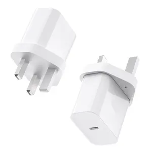 UK US EU AU Plug 20w Fast Charging PD Type c Adaptor 3pins Socket Tipo c Usb C Wall Charger Power Adapter 20w Phone Charger