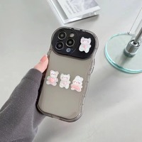 Support pliable transparent pour objectif d'appareil photo avec miroir, coque de téléphone portable transparente pour iPhone 11 12 13 14 15 16 17 18 Pro Max