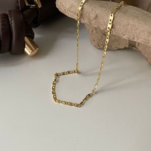 Trendy 18k Gold Vermeil Jewelry Flat Pig Nose Chain <strong>Choker</strong> 925 Sterling <strong>Silver</strong> Necklace for Women - Product Image 6