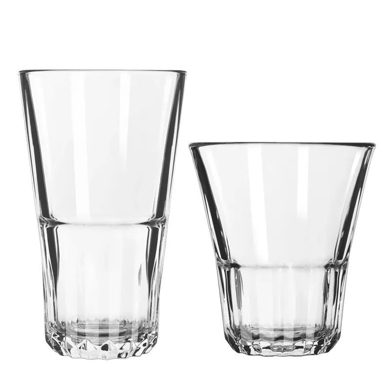 Botella de vidrio de estilo moderno para restaurante, vaso de agua de vidrio, 296ml