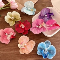 Pinces à cheveux papillon thaïlandaises bohèmes pour filles et femmes avec fleurs d'orchidée et de bougainvillier, pinces à bec de canard réutilisables, outils de coiffure